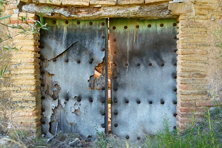 Abandoned ruin wall