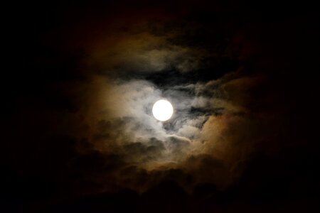 Moonlight sky cloud plume photo