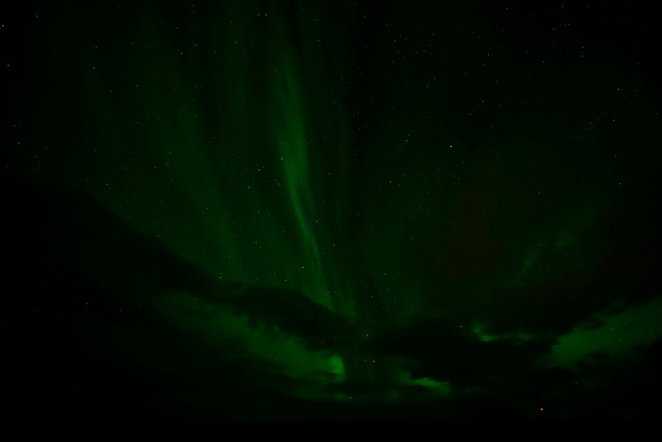 Green sky night sky