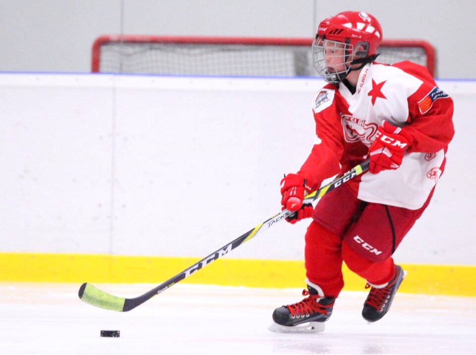 Hockey player winter winter sports