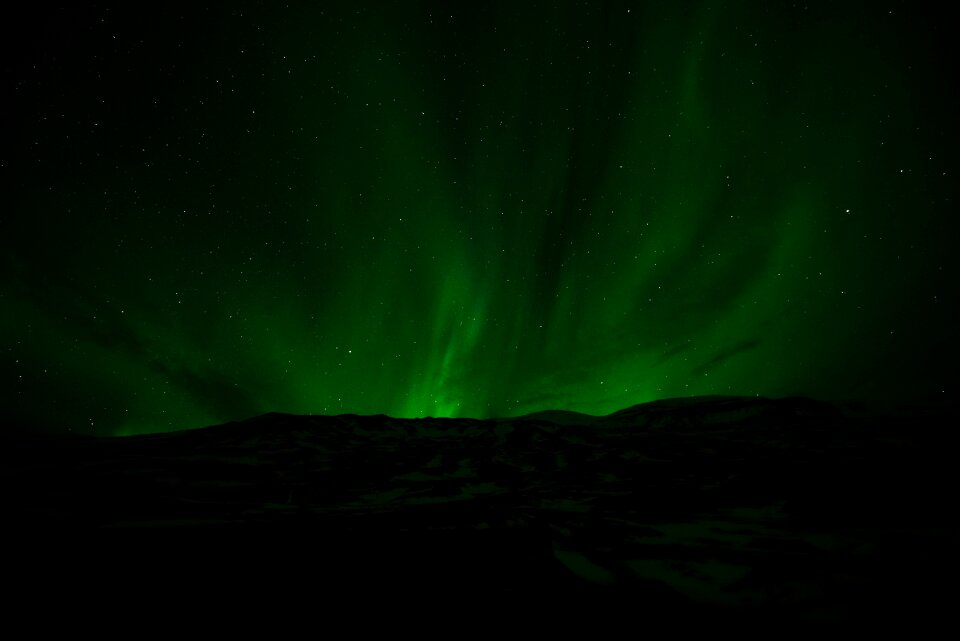 Green sky night sky