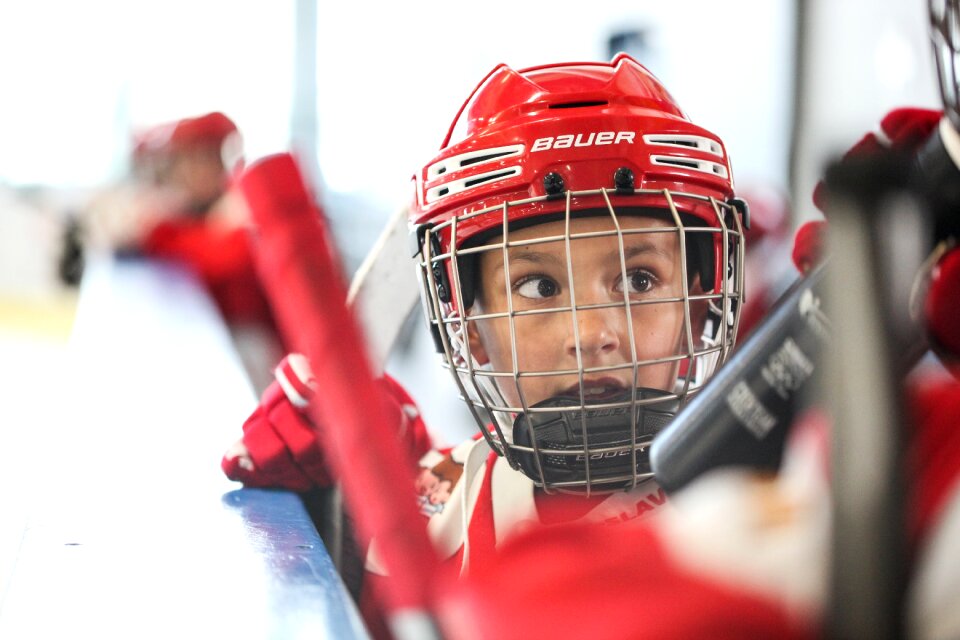 Hockey player winter winter sports