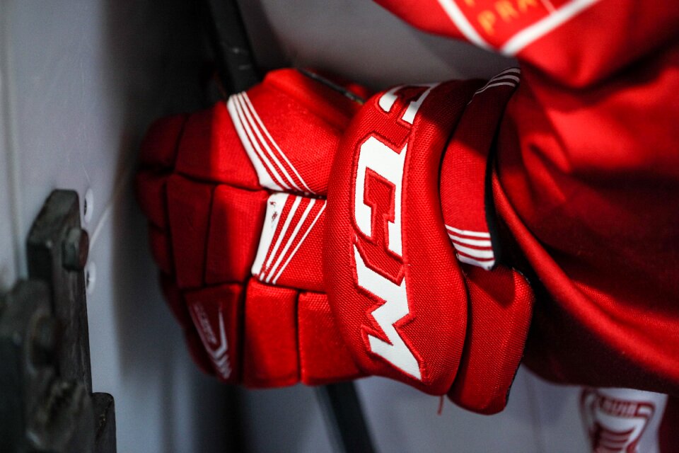 Hockey player winter winter sports