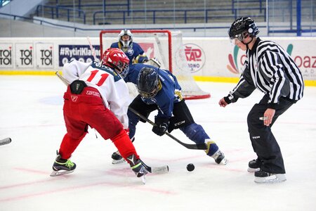 Hockey player winter winter sports
