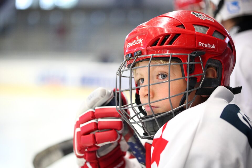 Hockey player winter winter sports