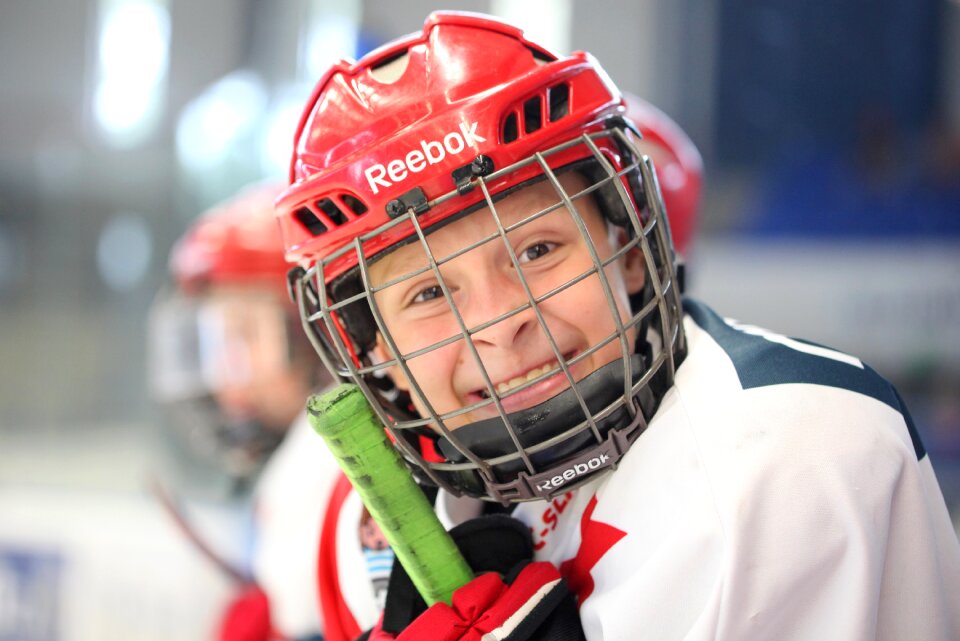 Hockey player winter winter sports