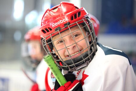 Hockey player winter winter sports