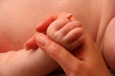 Baby hand cute grip photo