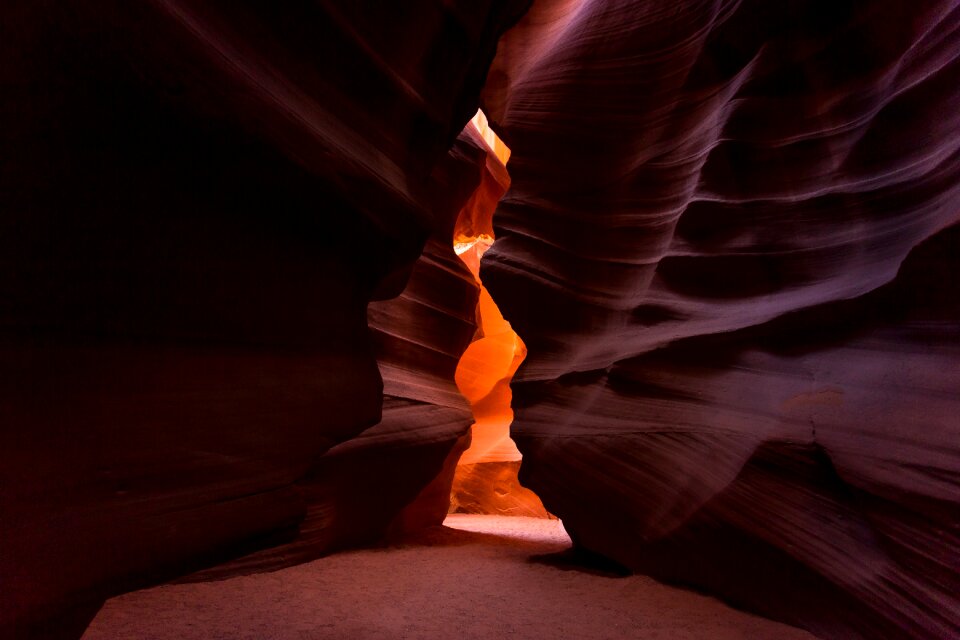 Antelope canyon nature black rock