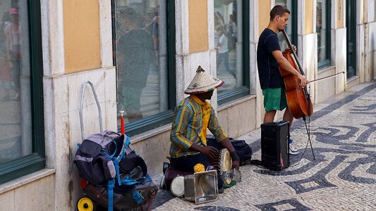 Performers lisbon portugal photo