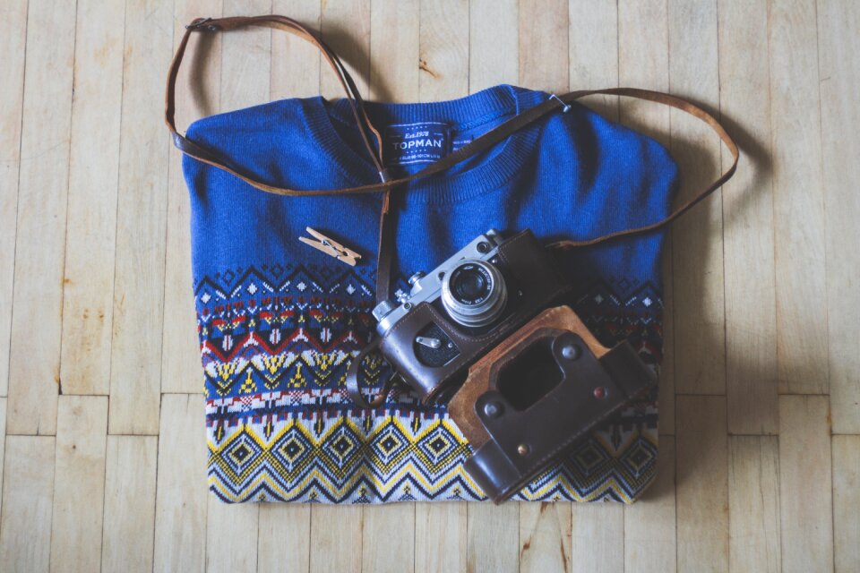 Slr hardwood gray camera