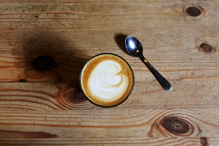 Cappuccino heart cream photo