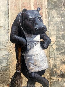 Hippo creative wall mural