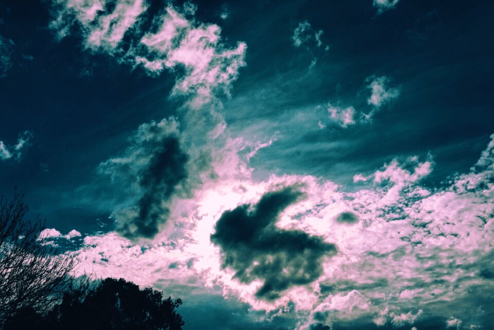 Clouds sky grass