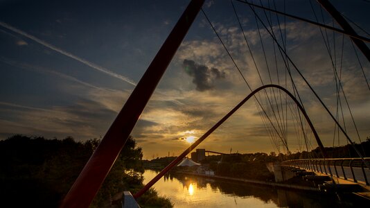 Nordstern bridge dusk ruhr area