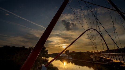 Nordstern bridge dusk ruhr area photo