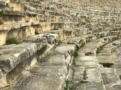 Colosseum ancient ruins mottled stone stairs