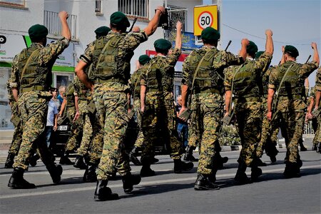 Army armed marching