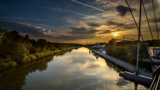 Dusk local recreation bridge photo