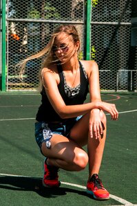 Exercises beautiful girl sports