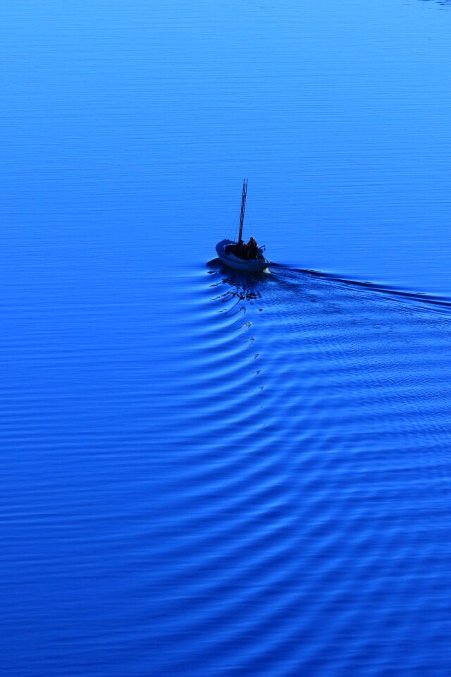Blue nature boat