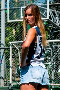 Exercises beautiful girl sports