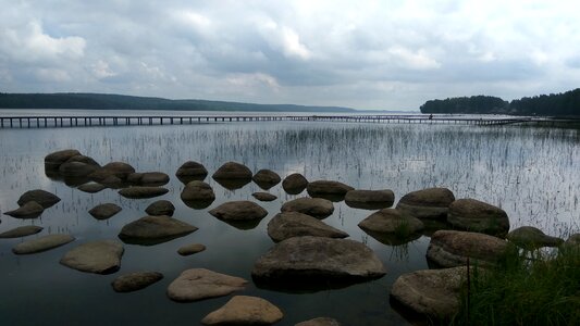 Water stones beach photo