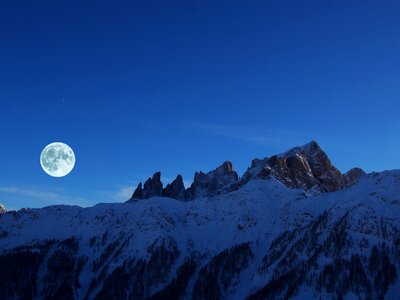 Alps italy full moon