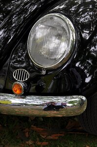 Oldtimer auto partial view of vw beetle photo