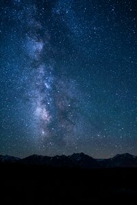Galaxies silhouette blue galaxy