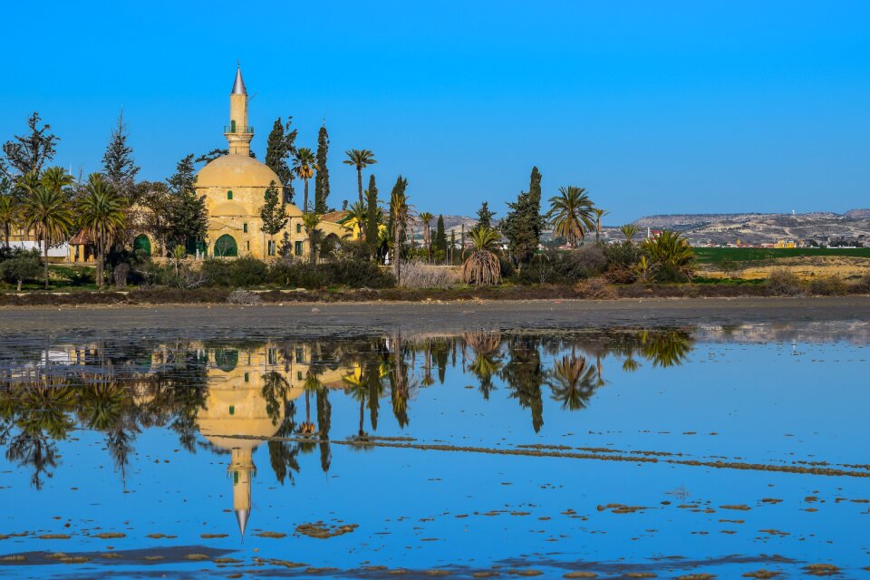 Salt lake reflections mosque