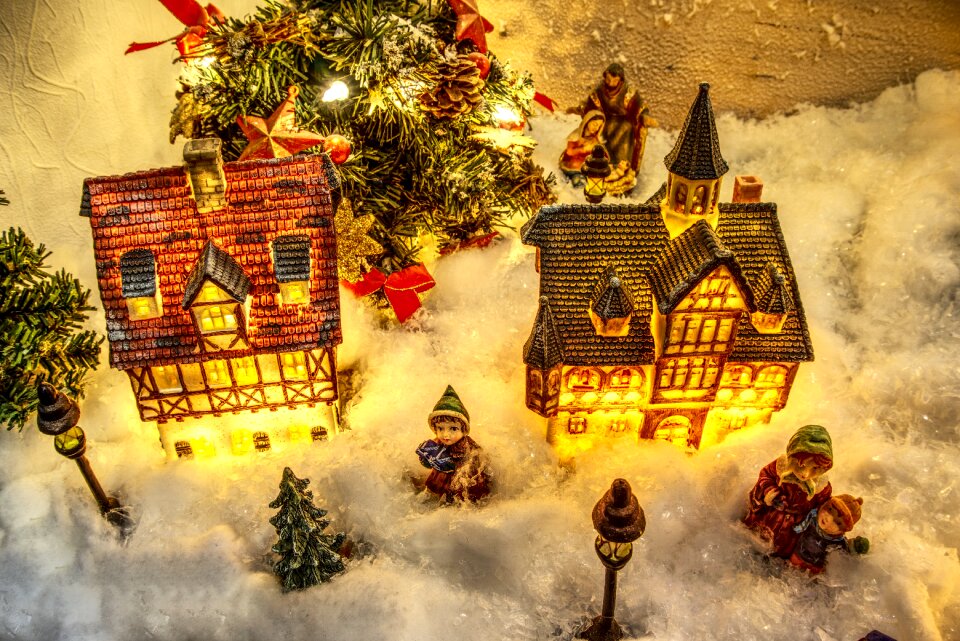 Modelling christmas village snow