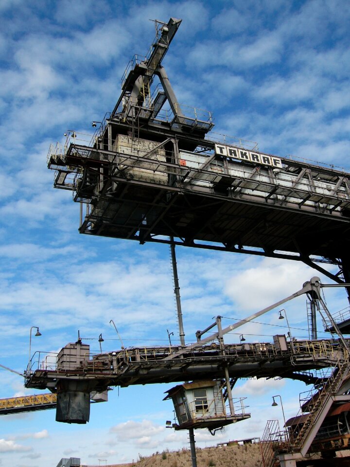 Open pit mining excavators industry photo