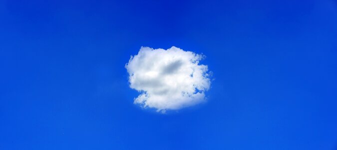 Solitary blue clouds form