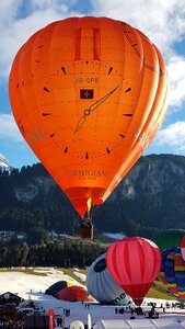 Sky hot-air balloon outdoors photo