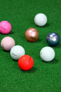 Sport ball grass golf balls photo