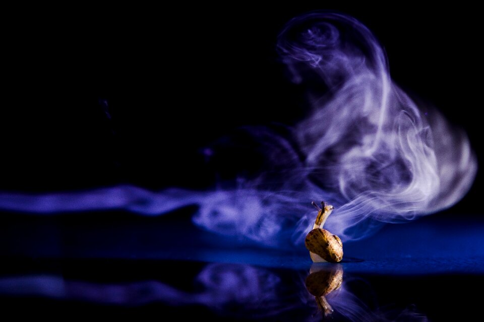 Dark night black smoke