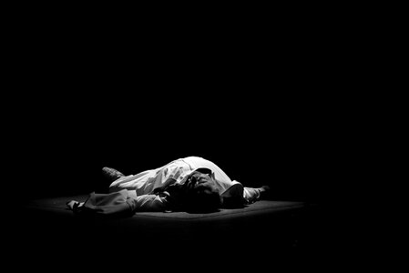 Man lying light