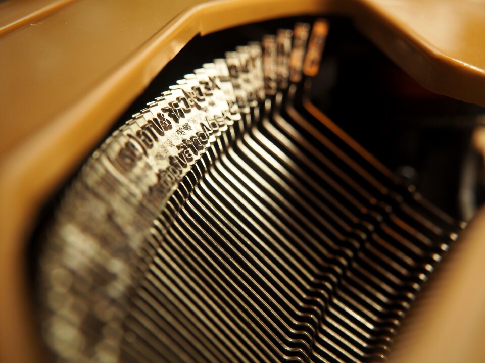 Old typewriter write nostalgia