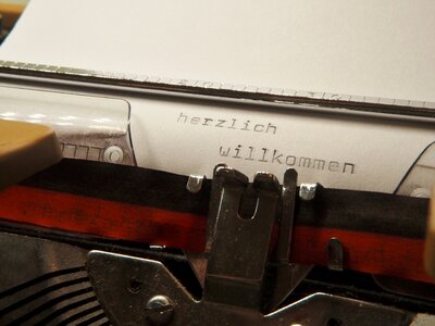 Old typewriter write nostalgia photo