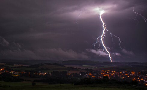 Lightning thunder weather photo