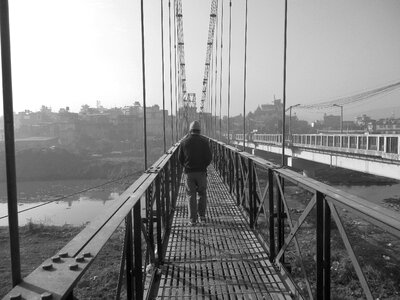Way gray bridge gray path