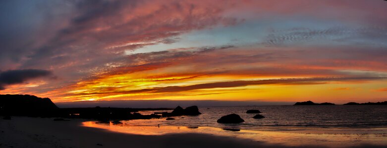 Beach clouds landscape