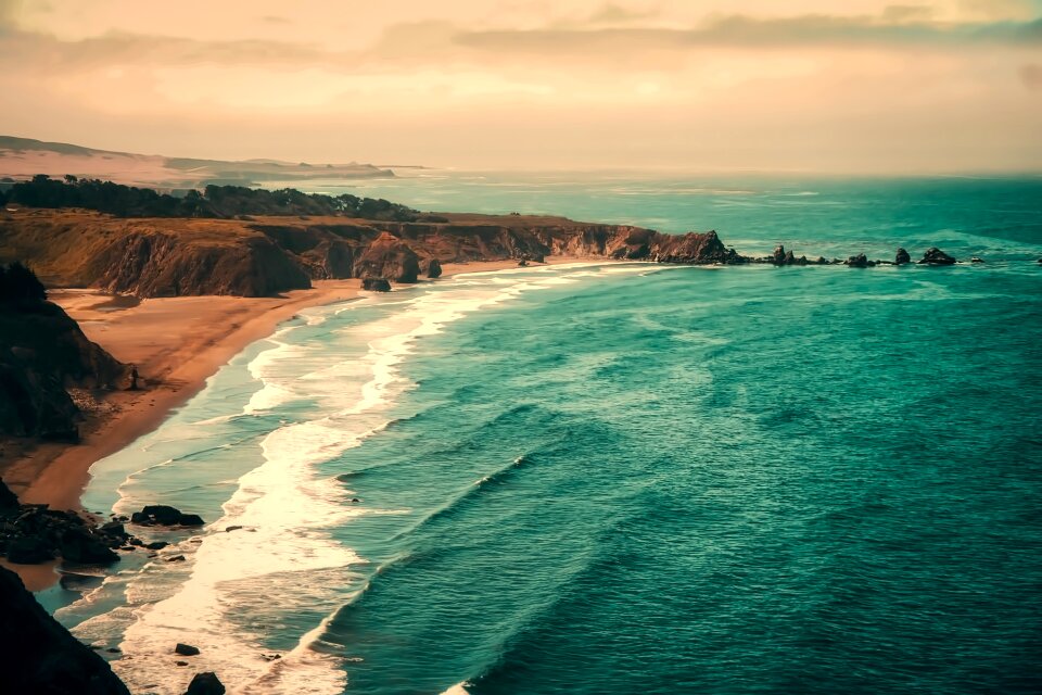 Pacific waves seashore