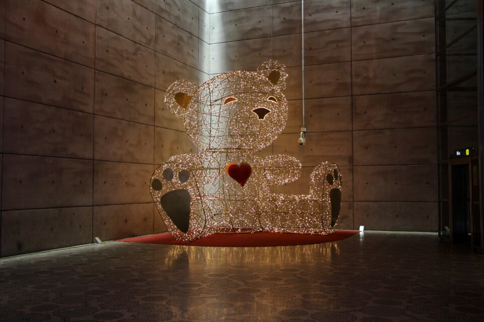 Christmas teddy heart