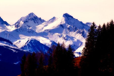 Winter peaks alps photo