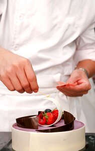 The dessert engineer strawberry chocolate cake fruit cake photo