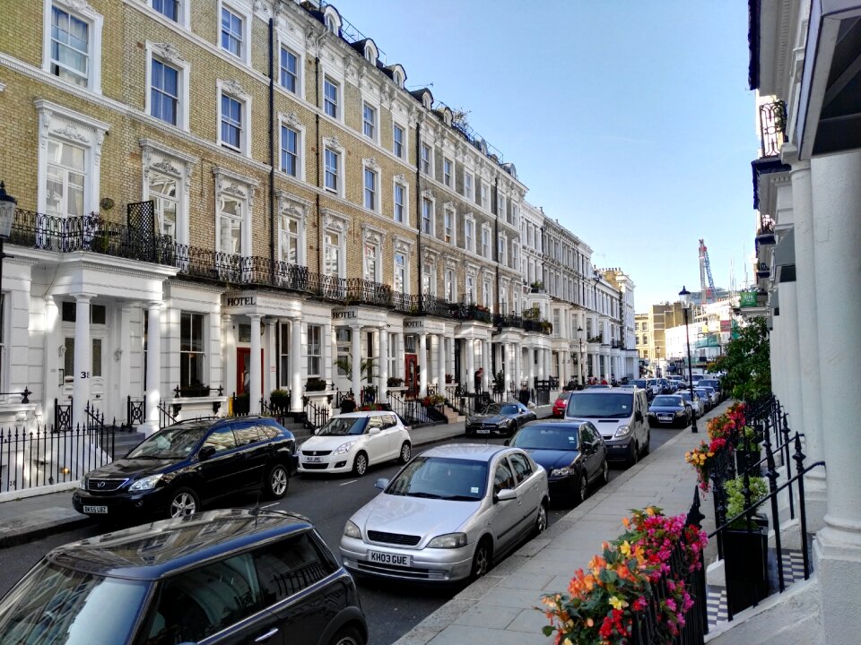 Typical street facades houses