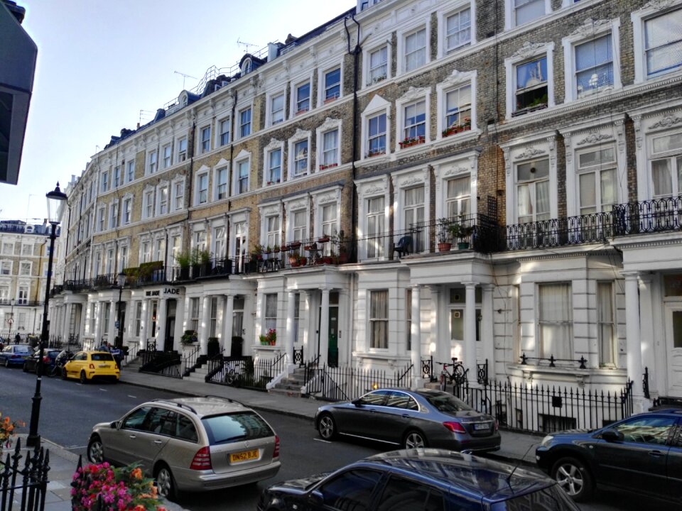 Typical street facades houses