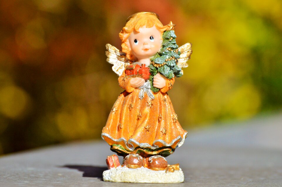 Christmas time wing angel figure